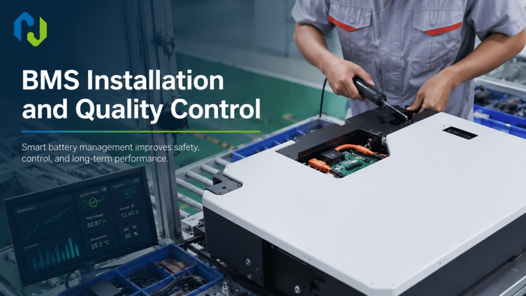 battery-management-system-installation.jpg
Image Title:
Battery Management System Installation
Alt Text:
Battery management system BMS installation inside energy storage battery pack
Caption:
The BMS continuously monitors battery conditions to improve safety and performance.