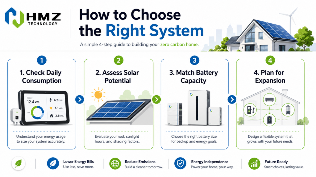 The right system match depends on daily consumption, critical loads, roof space, autonomy goals and future energy needs.