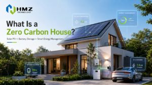 A zero carbon house combines clean power generation, smart energy management and storage to reduce carbon emissions and improve energy independence.