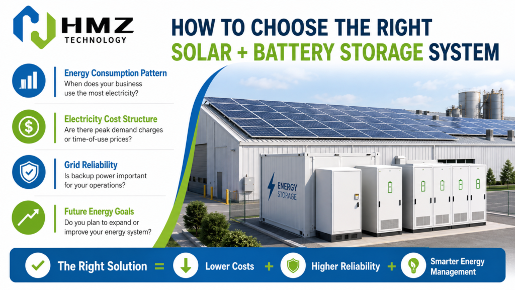 The right solar-plus-storage configuration depends on energy demand, operating conditions and future business goals.
